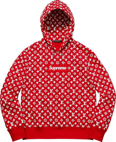 supreme x lv hoodie resell|red louis vuitton supreme hoodie.